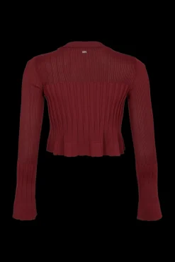 Clearance Bell Sleeve Crew-Neck Top Women Sweaters