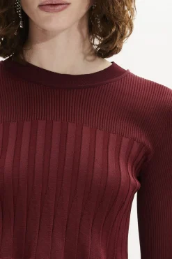 Clearance Bell Sleeve Crew-Neck Top Women Sweaters