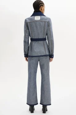 Clearance Belted Denim Jacket Women Jackets