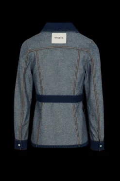 Clearance Belted Denim Jacket Women Jackets