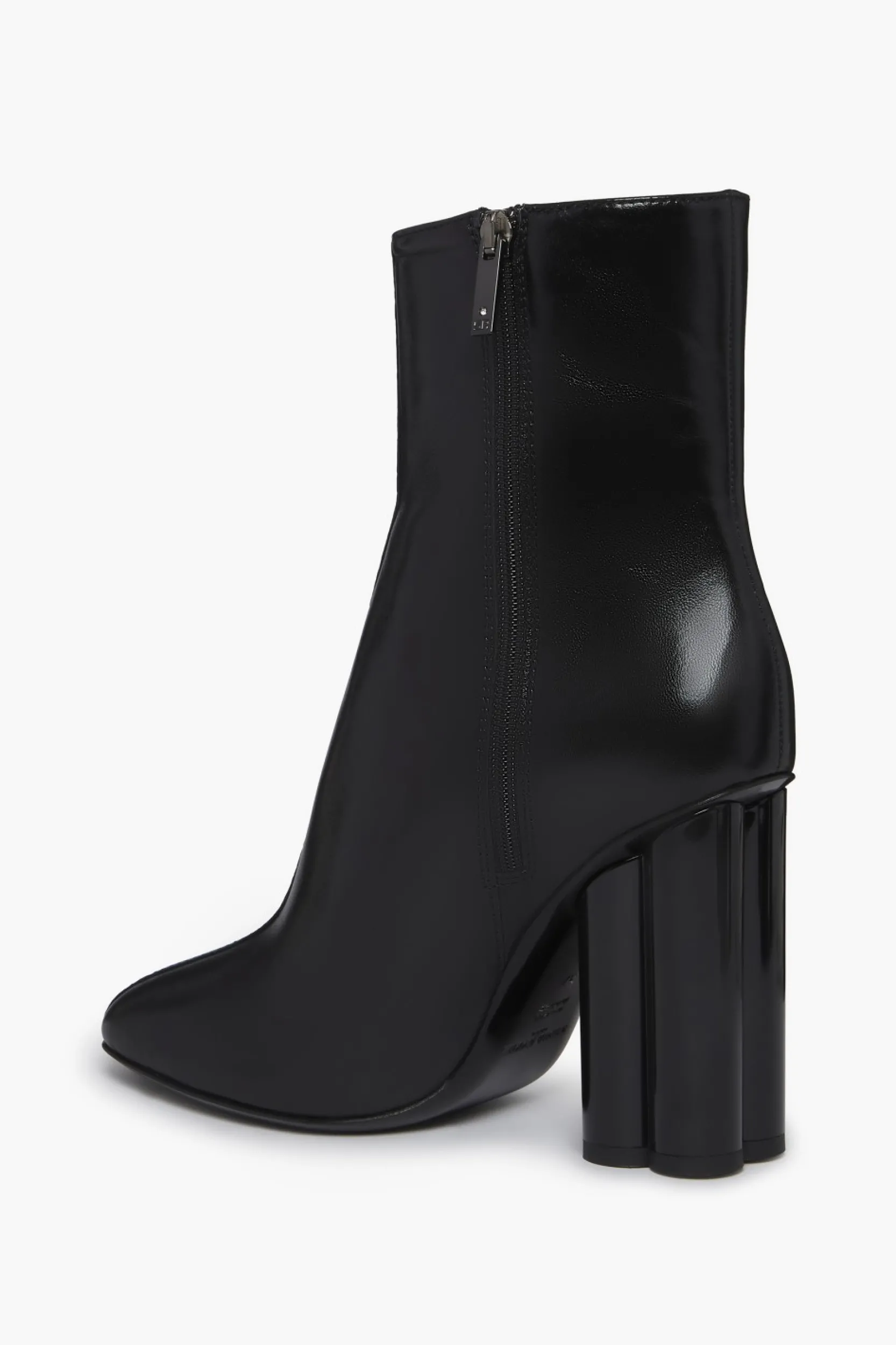 Sale Black Metallic Leather Ankle Boots Women Accessories