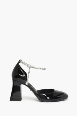 Best Black Patent Leather Anklet D'Orsay Women Accessories
