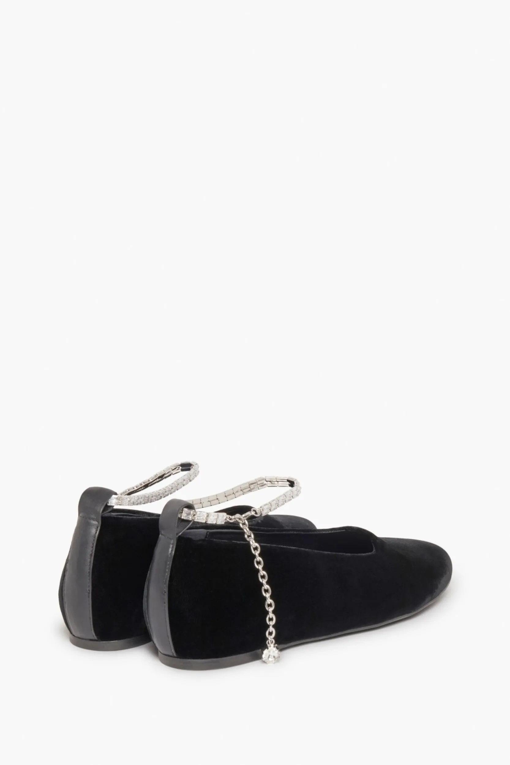 Outlet Black Velvet Anklet Ballerinas Women Accessories