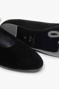 Outlet Black Velvet Anklet Ballerinas Women Accessories