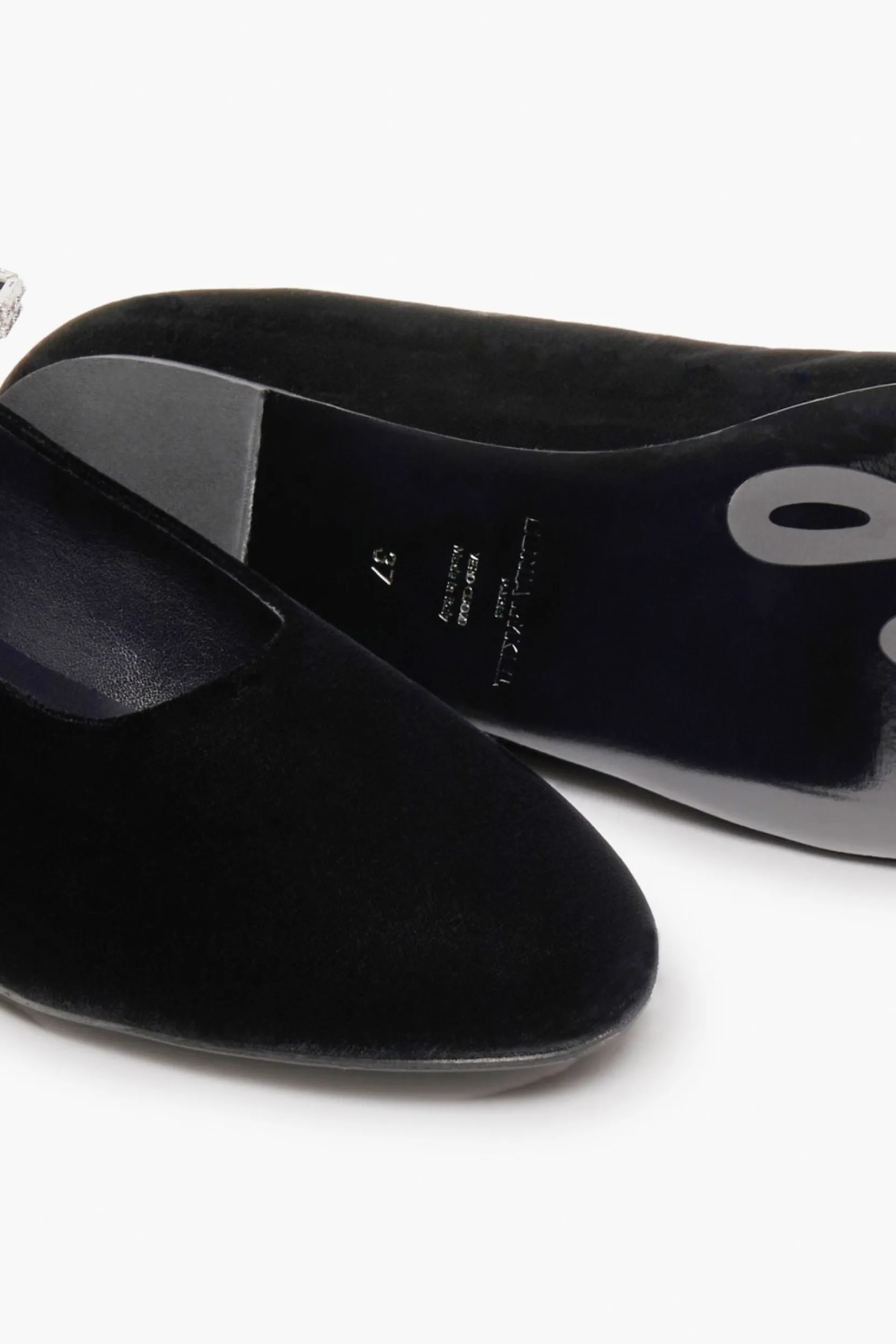 Outlet Black Velvet Anklet Ballerinas Women Accessories