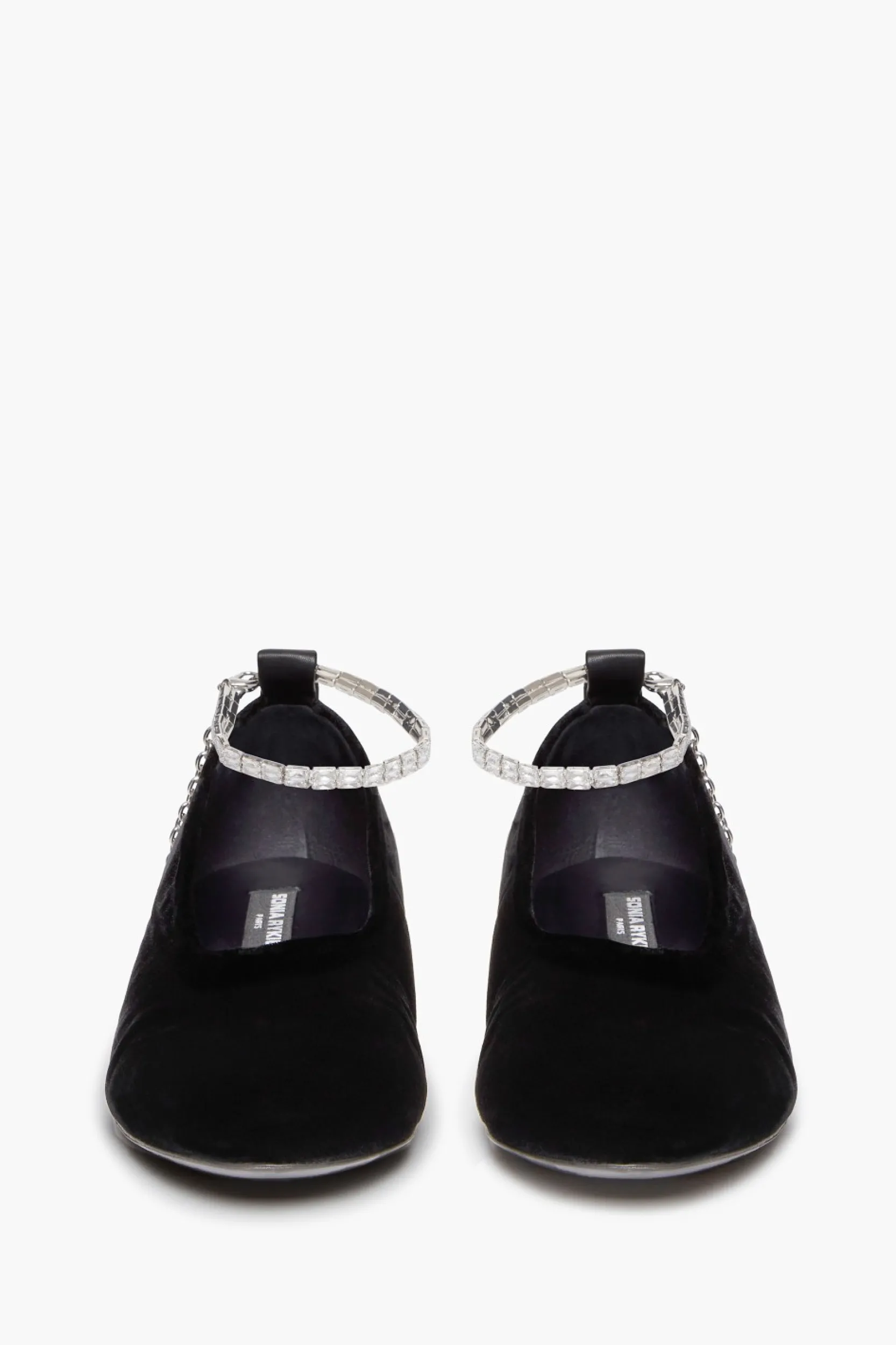 Outlet Black Velvet Anklet Ballerinas Women Accessories