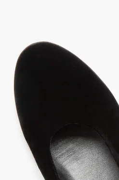 Outlet Black Velvet Anklet Ballerinas Women Accessories