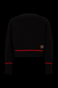Online Boat-Neck Jumper With Curved Long Sleeves Women Sweaters