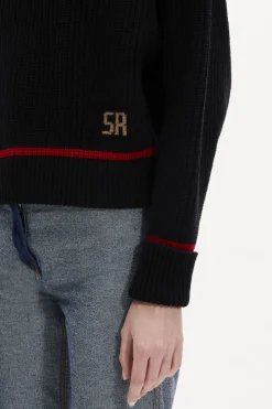 Online Boat-Neck Jumper With Curved Long Sleeves Women Sweaters