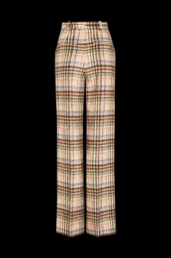 New Brushed Wool Tartan Trousers Women Trousers And Denim