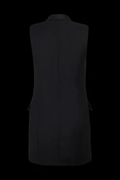 Clearance Cool Wool Sleeveless Tailored Dress Women Short Dresses