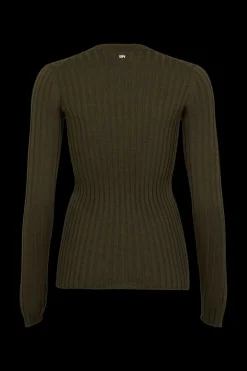Outlet Crew-Neck Jumper Long Slit Sleeves Women Sweaters