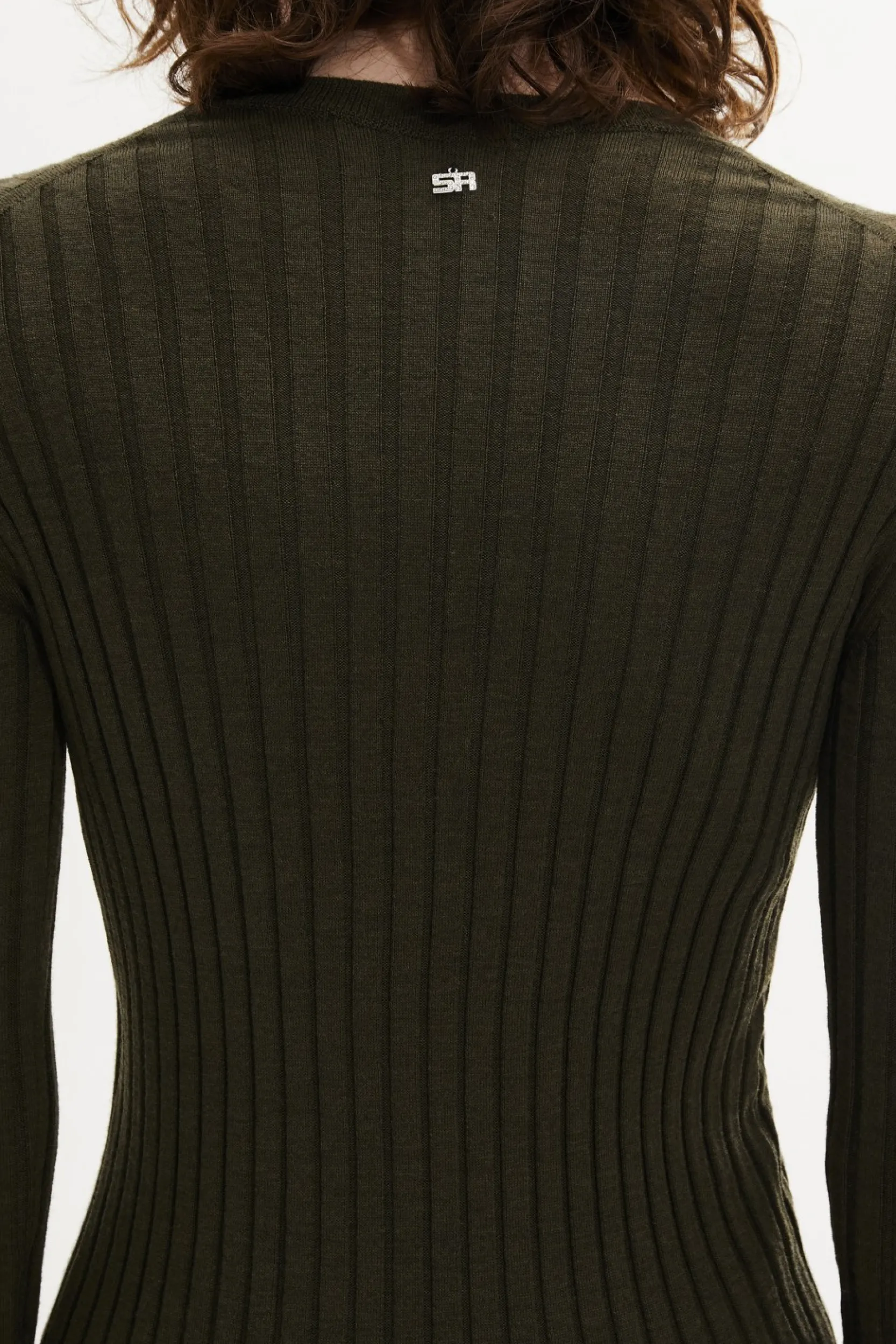 Outlet Crew-Neck Jumper Long Slit Sleeves Women Sweaters