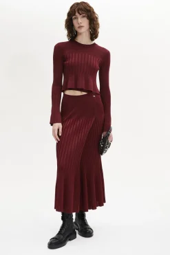 Hot Elasticated High-Waisted Skirt Women Skirts