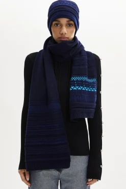 Outlet Fair Isle Long Scarf Women Accessories