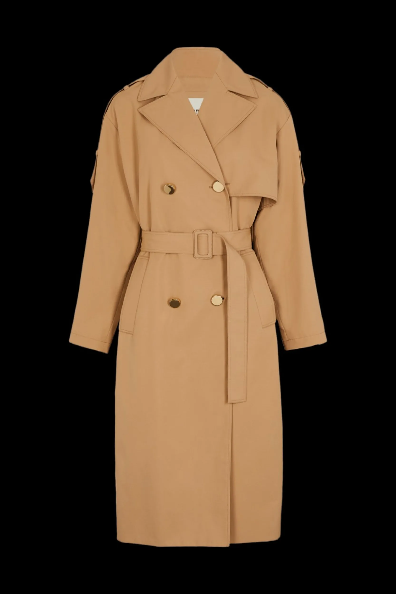 Gabardine Belted Trench Coat Women Coats
