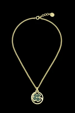 Discount Golden Medals Lucky Clover Necklace Women Accessories