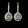 Best Golden Medals Lucky Clover Earrings Women Accessories