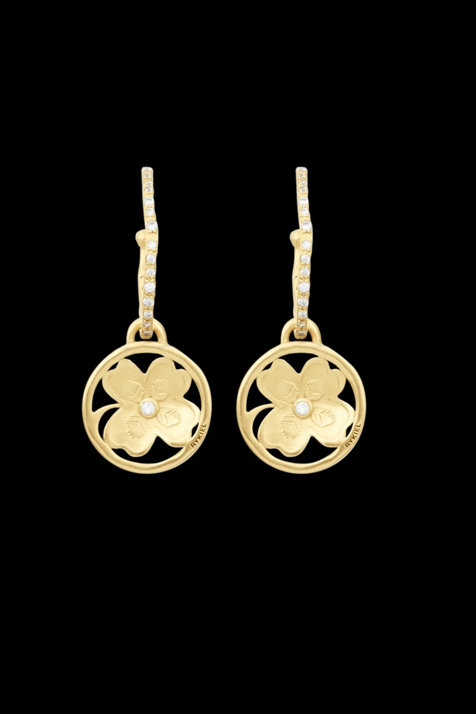 Best Golden Medals Lucky Clover Earrings Women Accessories