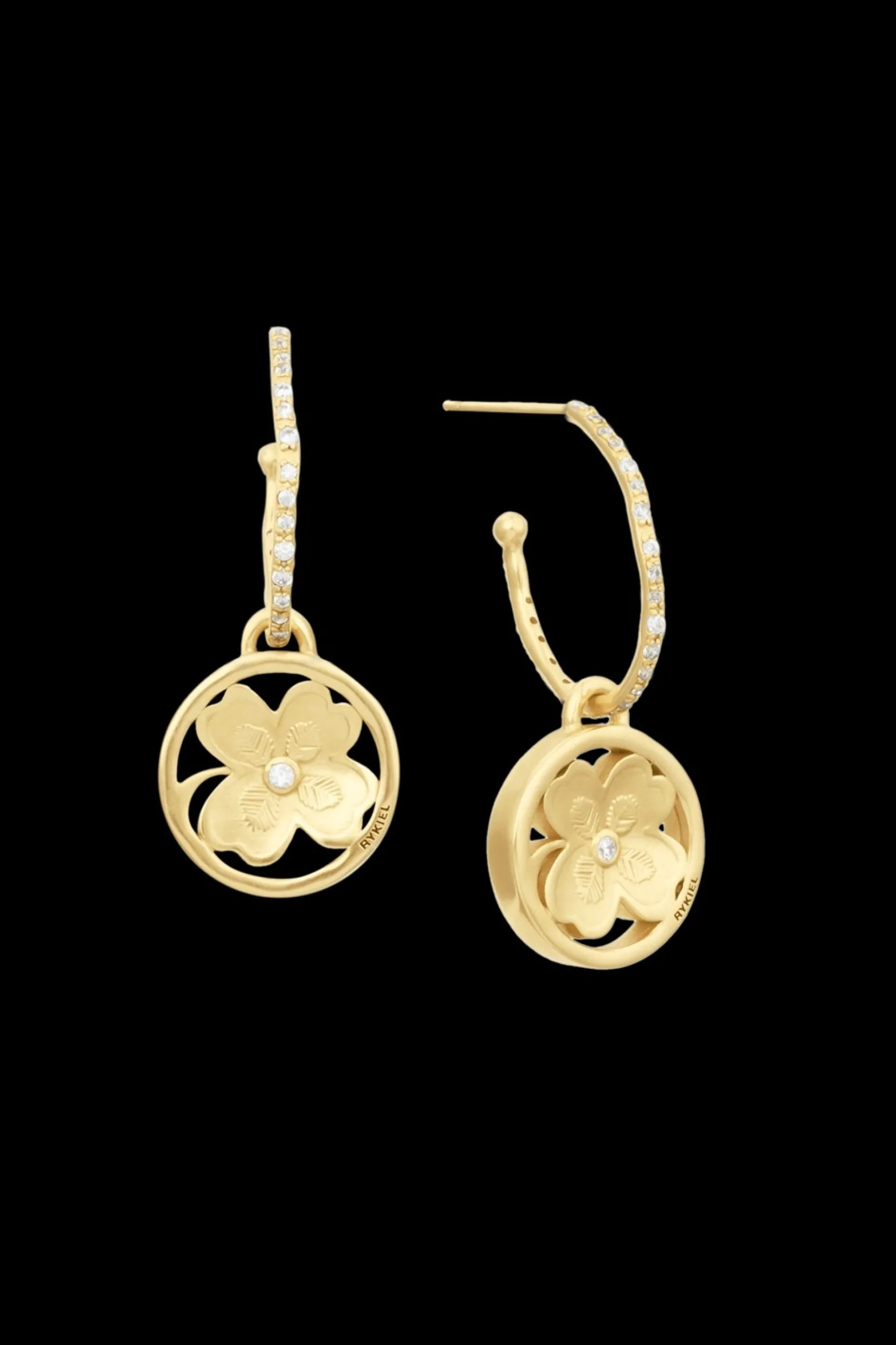 Best Golden Medals Lucky Clover Earrings Women Accessories