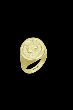 Hot Golden Medals Ring Women Accessories