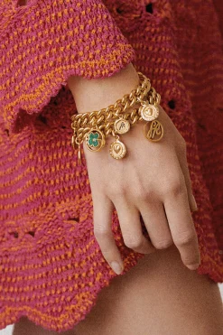Clearance Golden Medals Talismans Bracelet Women Accessories