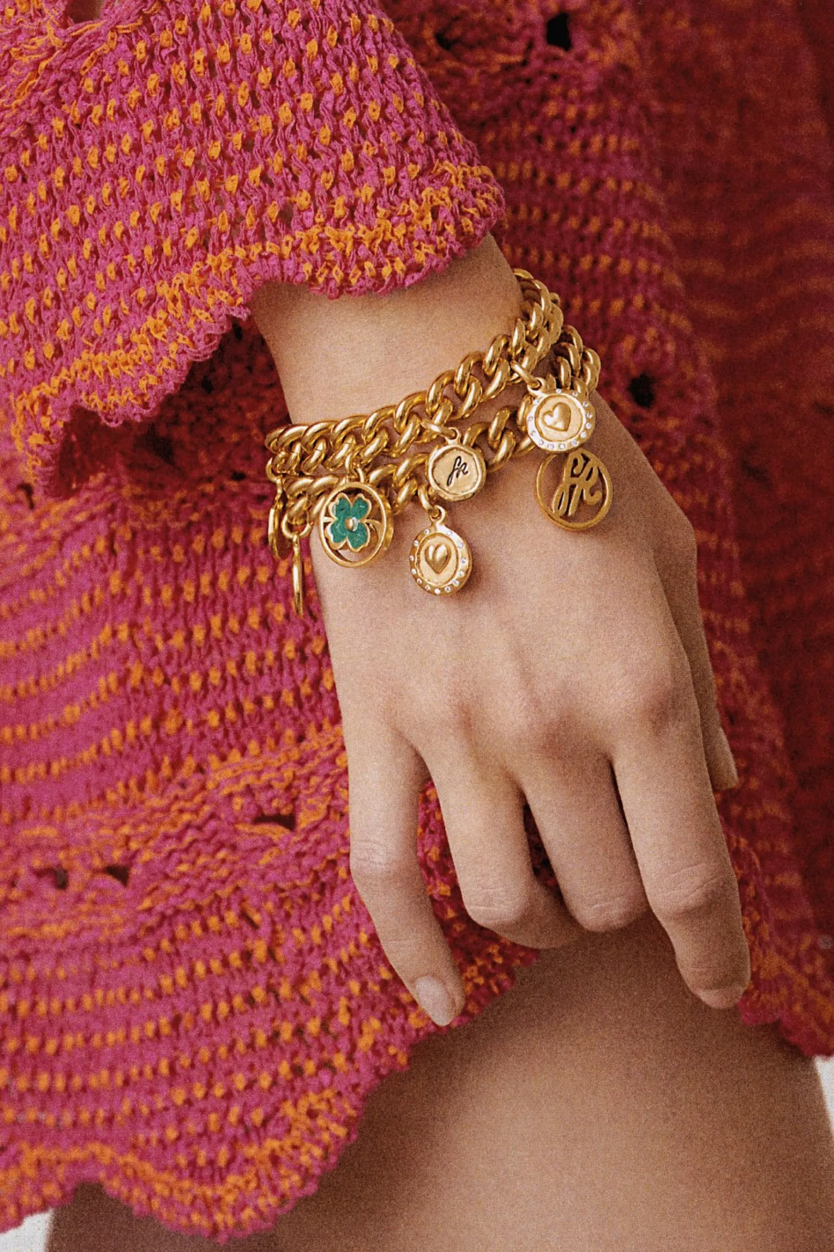 Clearance Golden Medals Talismans Bracelet Women Accessories