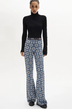 Clearance High-Waisted Flared Trousers Women Trousers And Denim