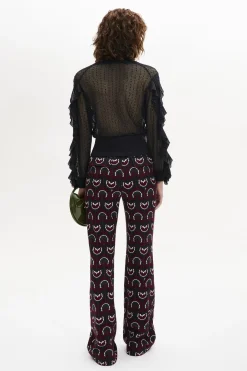 Clearance Jersey Pattern Trousers Women Trousers And Denim