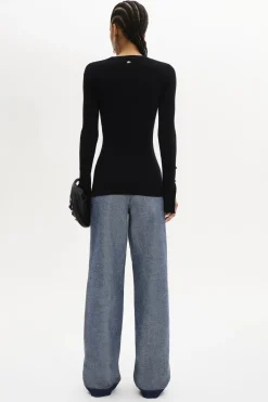 Online Jumper With Rhinestone Fastenings Women Sweaters