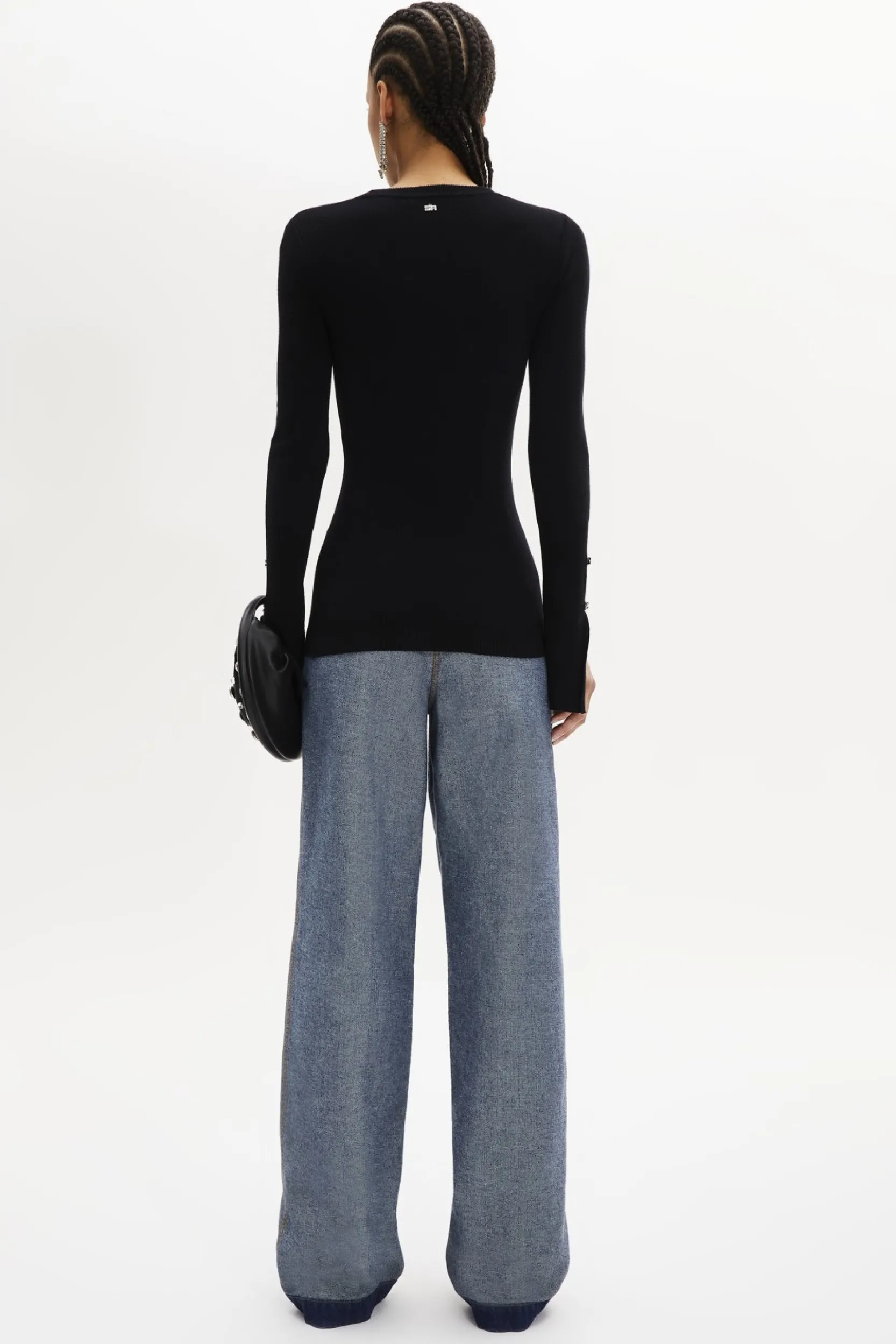 Online Jumper With Rhinestone Fastenings Women Sweaters