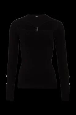 Online Jumper With Rhinestone Fastenings Women Sweaters