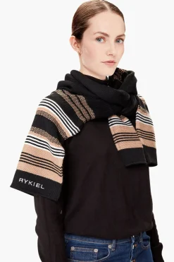 Outlet Lapis Striped Demi-Pull Women Half-Pullovers