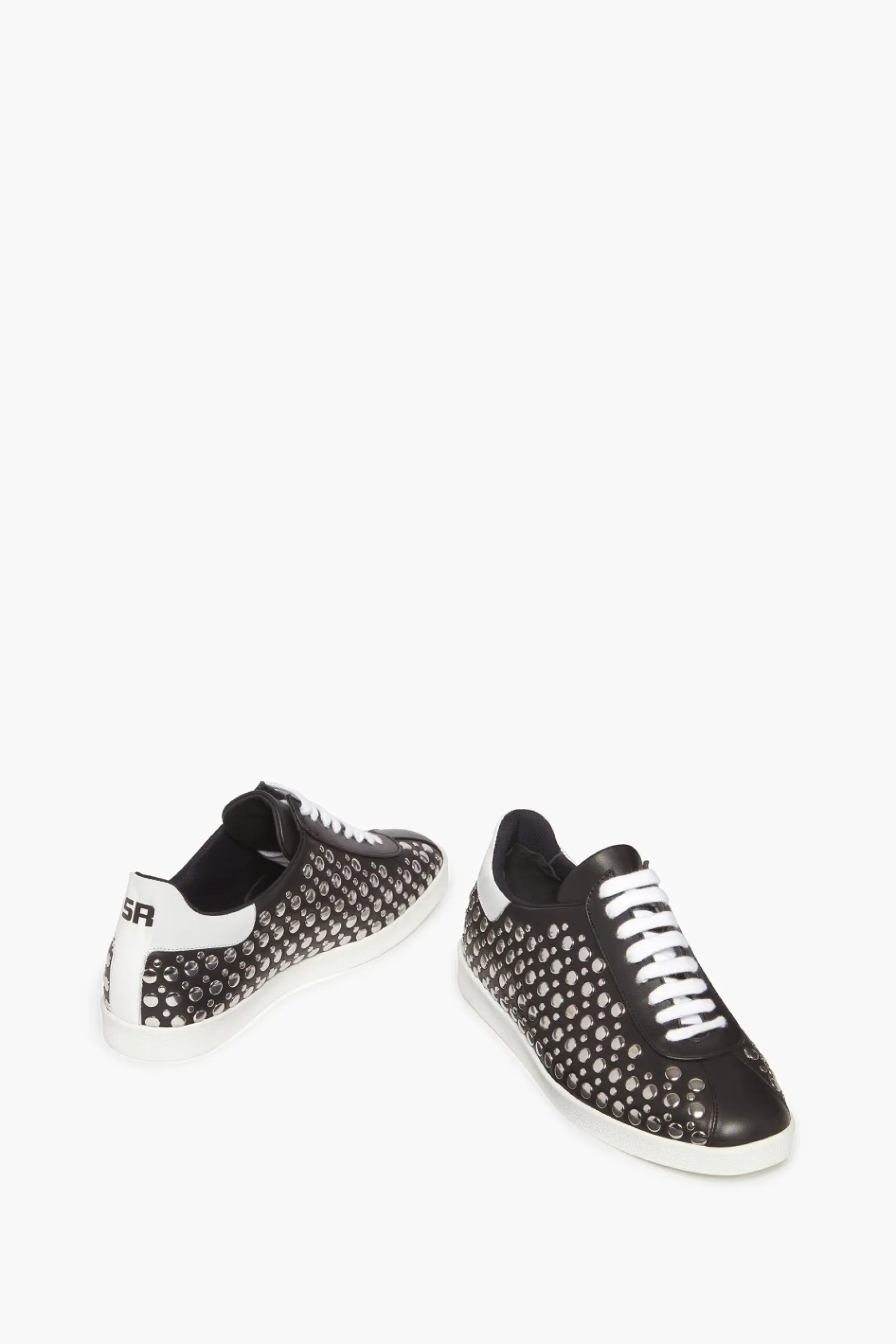 Online Leather Studded Sneakers Women Accessories