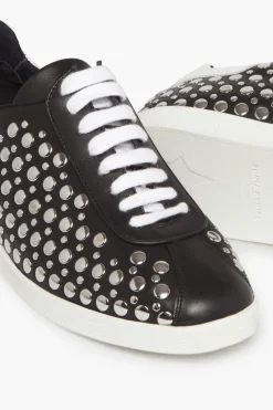 Online Leather Studded Sneakers Women Accessories