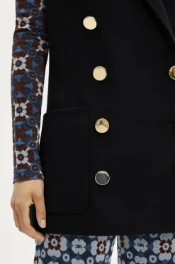 Sale Longline Double-Breasted Sleeveless Waistcoat In Double-Sided Wool Women Coats