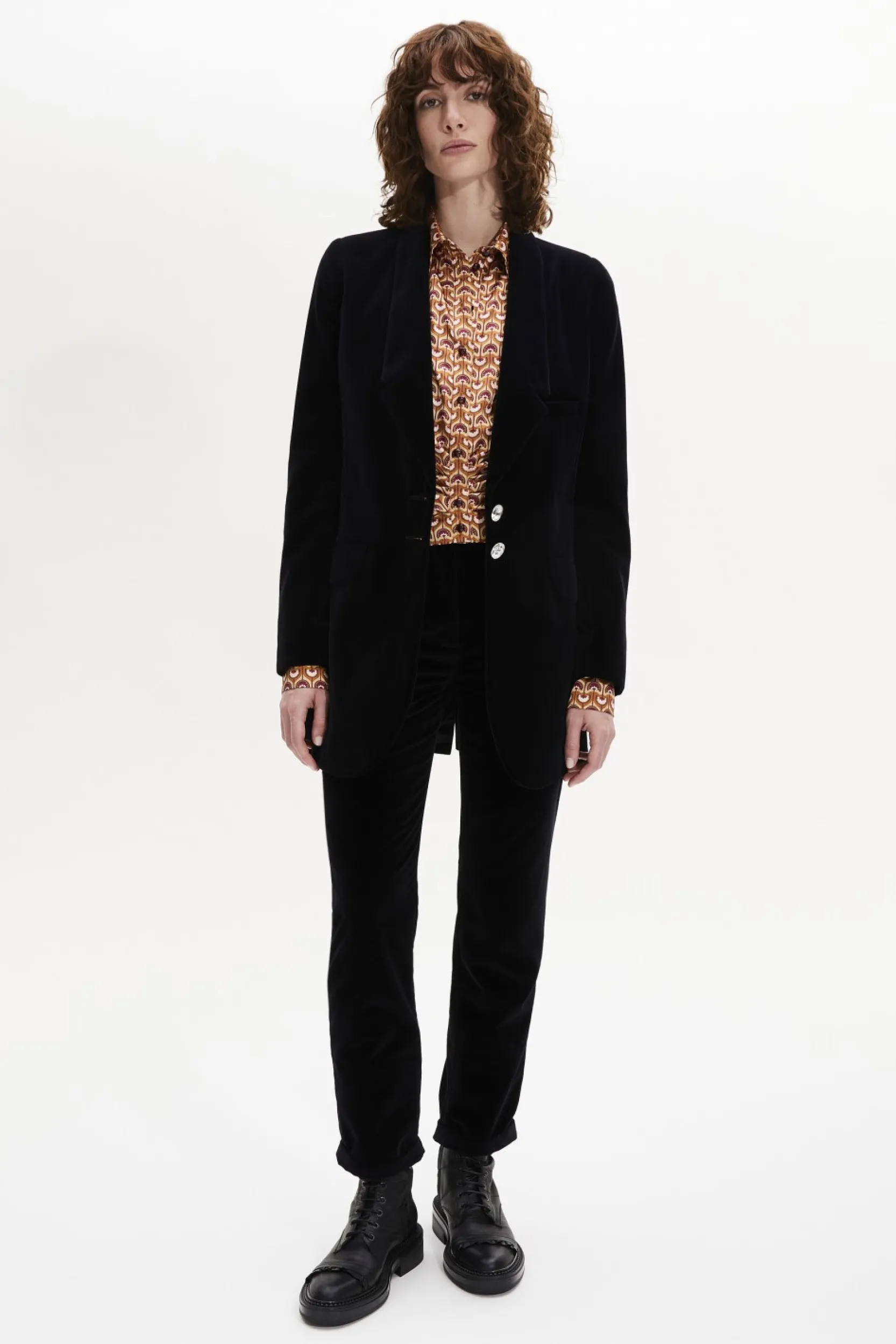 Online Longline Velvet Jacket Women Jackets