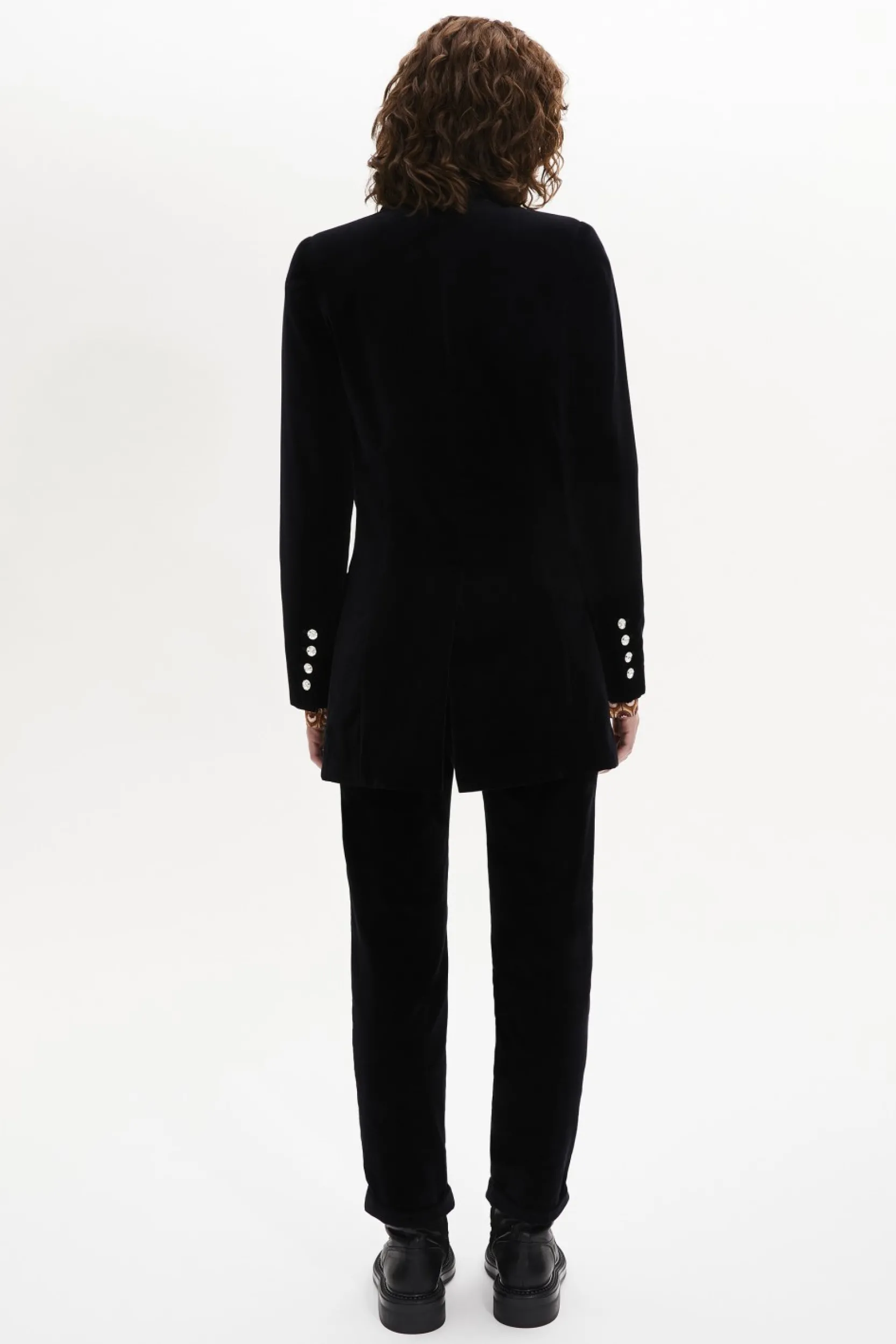 Online Longline Velvet Jacket Women Jackets