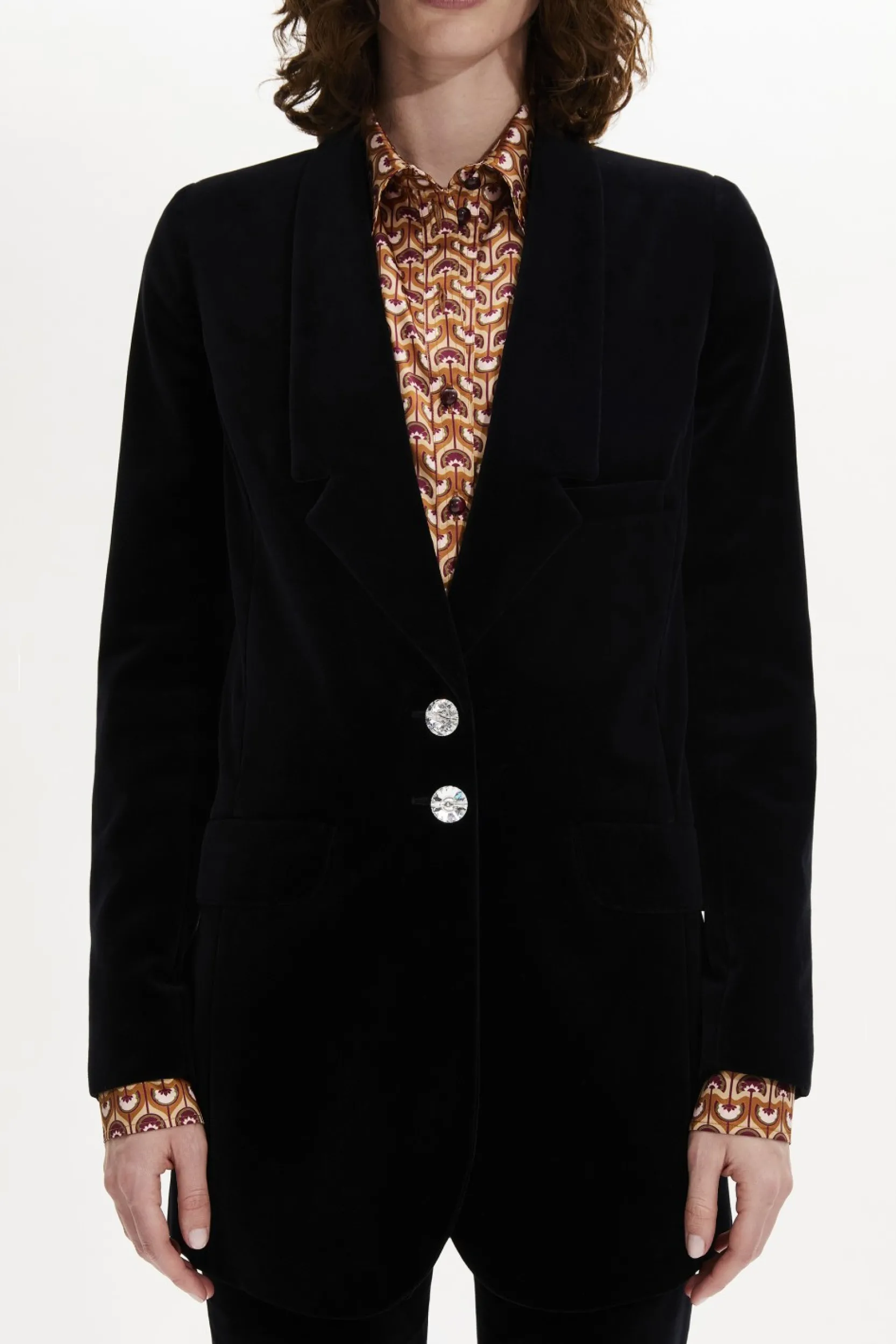 Online Longline Velvet Jacket Women Jackets