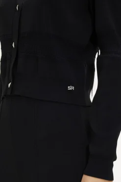 Long-Sleeved Crew-Neck Cardigan Women Cardigans