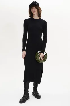 Long-Sleeved Crew-Neck Dress Women Long Dresses