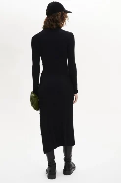 Long-Sleeved Crew-Neck Dress Women Long Dresses