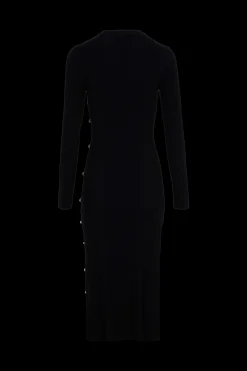 Long-Sleeved Crew-Neck Dress Women Long Dresses