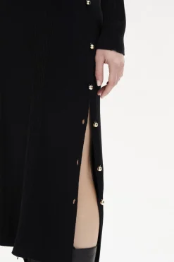 Long-Sleeved Crew-Neck Dress Women Long Dresses