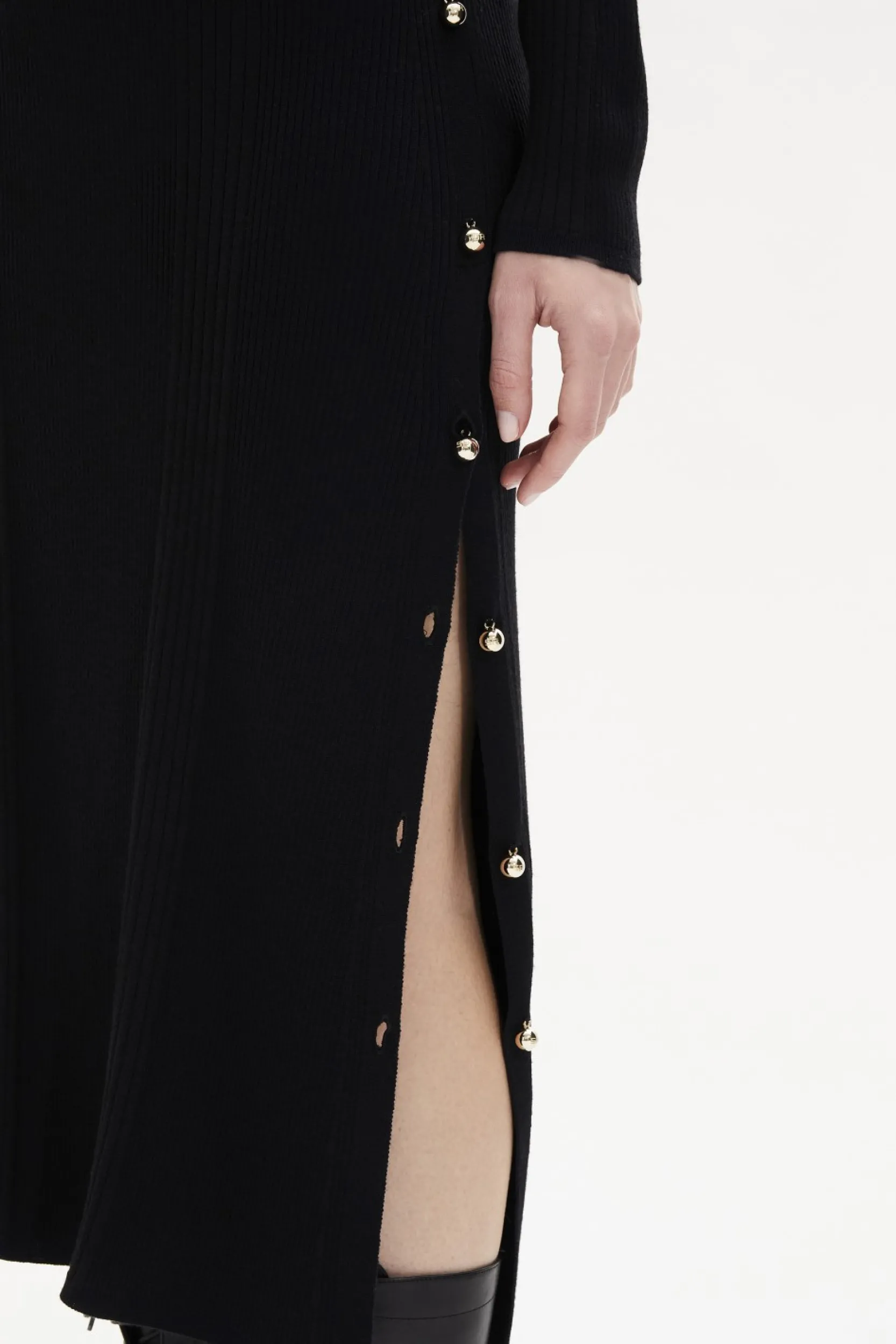 Long-Sleeved Crew-Neck Dress Women Long Dresses