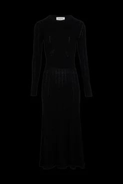 Long-Sleeved Crew-Neck Dress Women Long Dresses