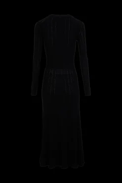 Long-Sleeved Crew-Neck Dress Women Long Dresses