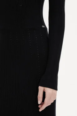 Long-Sleeved Crew-Neck Dress Women Long Dresses