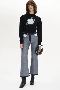 Long-Sleeved Crew-Neck Jumper Women Sweaters