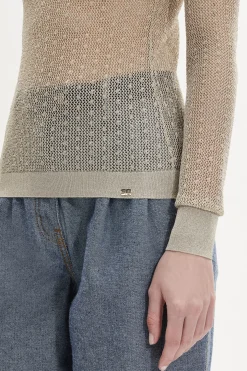 Hot Long-Sleeved Crew-Neck Top Women Sweaters